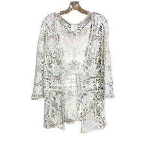 Forgotten Grace Women's Cream Knitted Cardigan